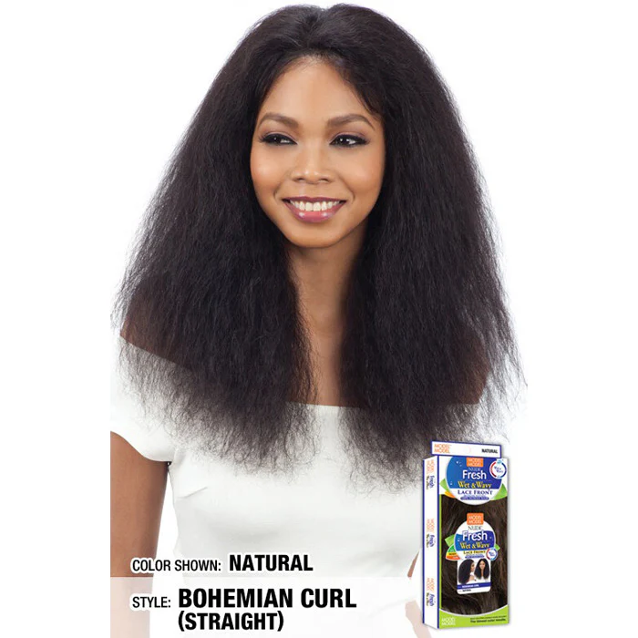 Model Model Brazilian Human Hair Lace Front Wig - BOHEMIAN CURL - Image 2