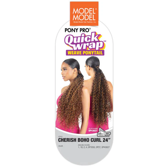 Model Model Pony Pro Ponytail - CHERISH BOHO CURL 24" - Image 7