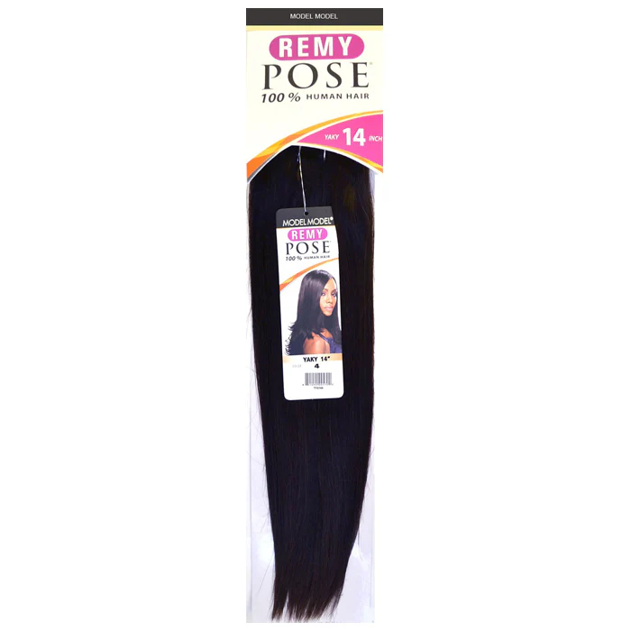 Model Model Pose Remy 100% Human Hair Weave - YAKY 10-18" - Image 2