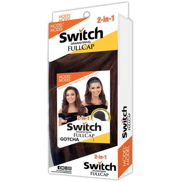 Model Model Switch Drawstring Full Cap 2 In 1 Half Wig - GOTCHA - Image 3