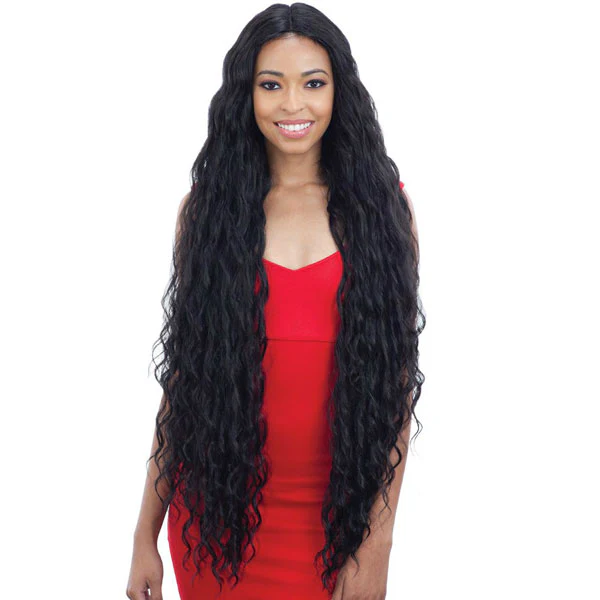 Model Model Synthetic Deep Invisible Lace Part Wig - JANE