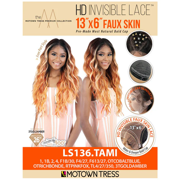 Motown Tress 13X6 Faux Skin HD Lace Front Wig - LS136.TAMI - Image 6
