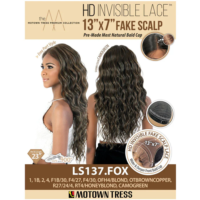 Motown Tress 13x7 HD Fake Scalp Invisible Frontal Lace Wig- LS137.FOX - Image 4