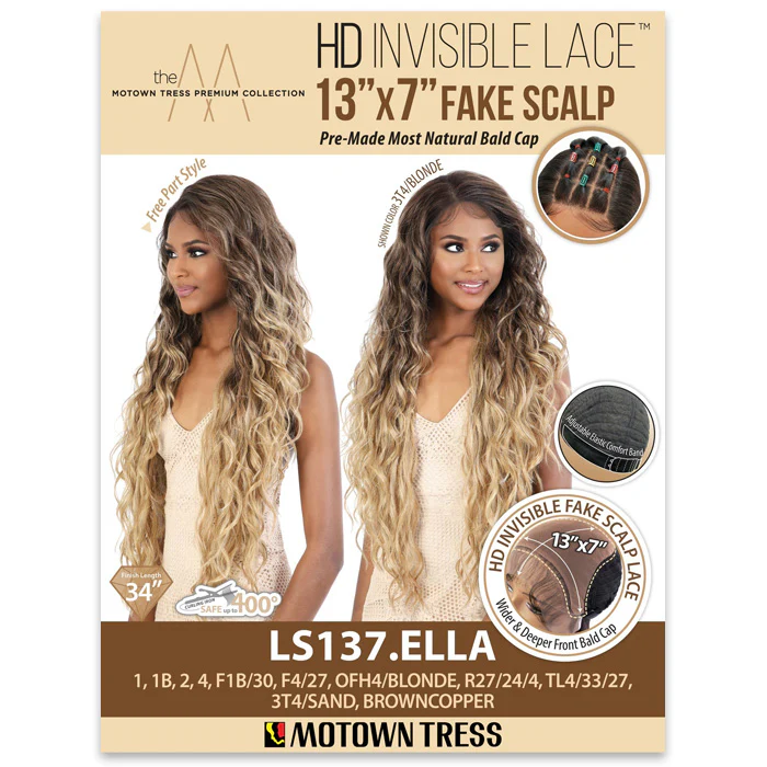 Motown Tress 13X7 HD Invisible Fake Scalp Lace Wig - LS137.ELLA - Image 4