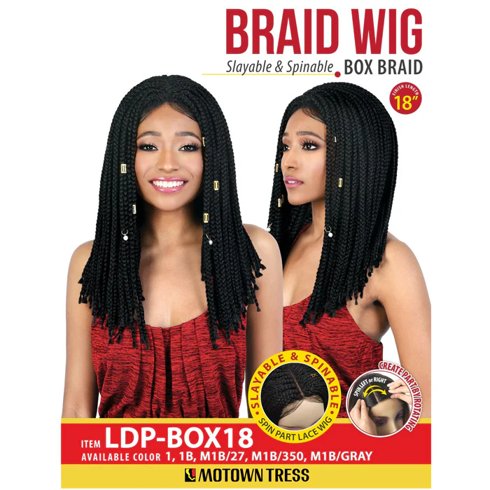 Motown Tress Braid Wig Slayable & Spinable Box Braid Part Lace Wig - LDP-BOX18 - Image 5