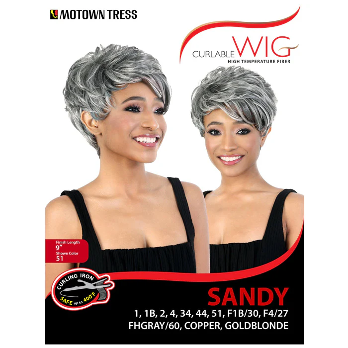 Motown Tress Curlable Full Wig - SANDY - Image 5