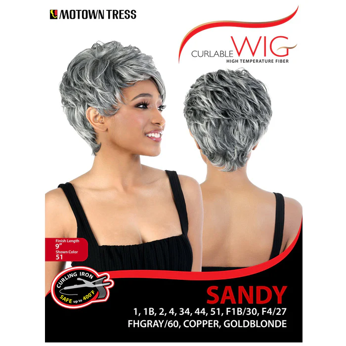 Motown Tress Curlable Full Wig - SANDY - Image 6