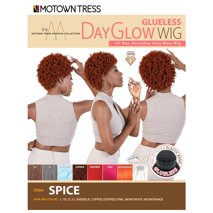 Motown Tress Day Glow Glueless Wig - SPICE - Image 6