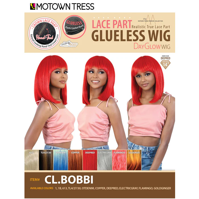 Motown Tress Day Glow Wig Glueless Crown Lace Part Wig - CL.BOBBI - Image 4