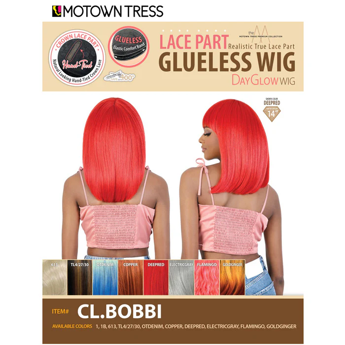 Motown Tress Day Glow Wig Glueless Crown Lace Part Wig - CL.BOBBI - Image 5