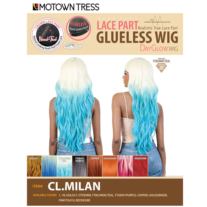 Motown Tress Day Glow Wig Glueless Lace Part Wig - CL.MILAN - Image 5