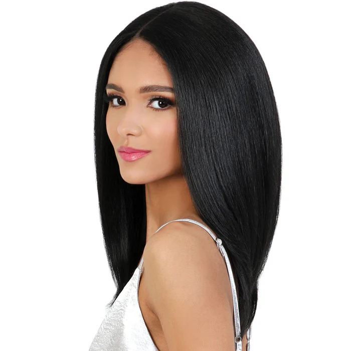 Motown Tress Glam Touch Human Hair Blend Glueless HD Deep Part Lace Wig - HBL FANCY - Image 3