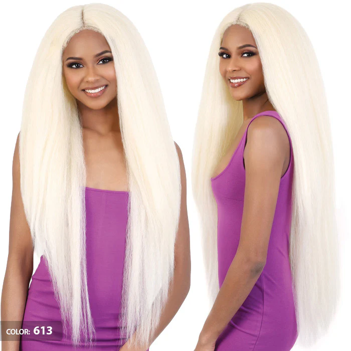 Motown Tress Glam Touch Human Hair Blend Glueless HD Lace Deep Part Wig - HBL BLOW - Image 2