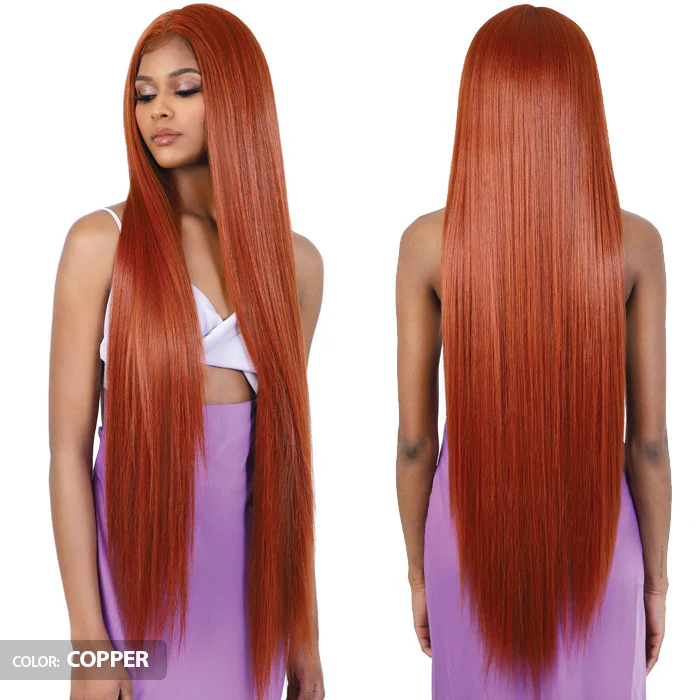 Motown Tress Glam Touch Lace Glueless Human Hair Premium Blend HD Lace Deep Part Wig - HBL.FREE40 - Image 3