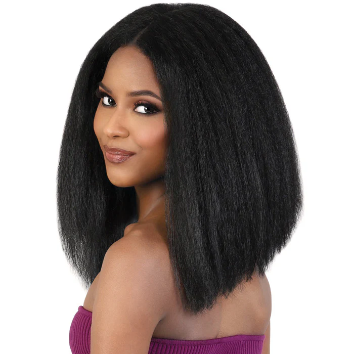 Motown Tress Glam Touch Lace Glueless Human Hair Blend HD Lace Deep Part WIG - HBL.POPO - Image 6