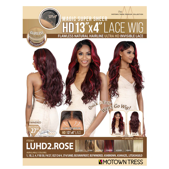 Motown Tress Glueless HD 13x4 Lace Front Wig - LUHD2.ROSE - Image 4