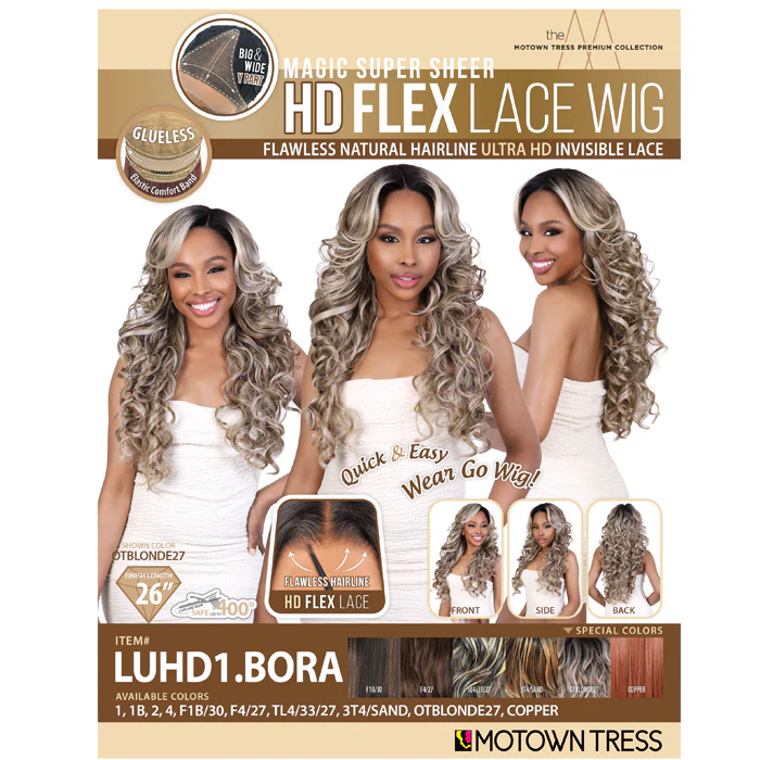 Motown Tress Glueless HD Flex Y-Part Lace Front Wig - LUHD1.BORA - Image 5
