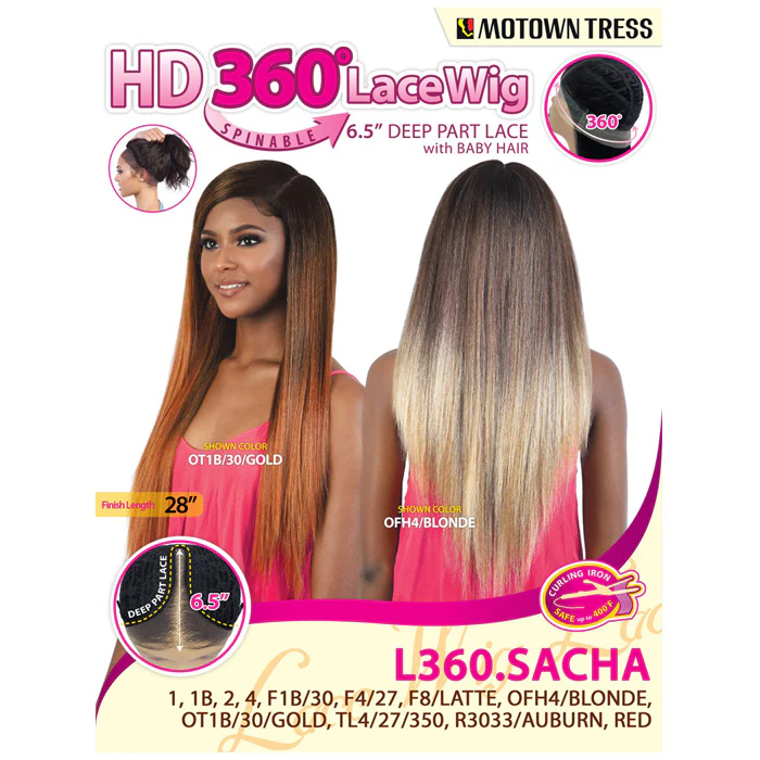 Motown Tress HD 360 Spinable Lace Part Wig - L360 SACHA - Image 7