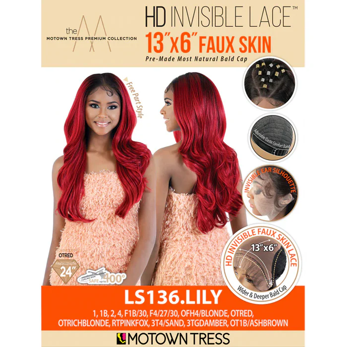 Motown Tress HD Invisible 13X6 Faux Skin Lace Front Wig - LS136.LILY - Image 5