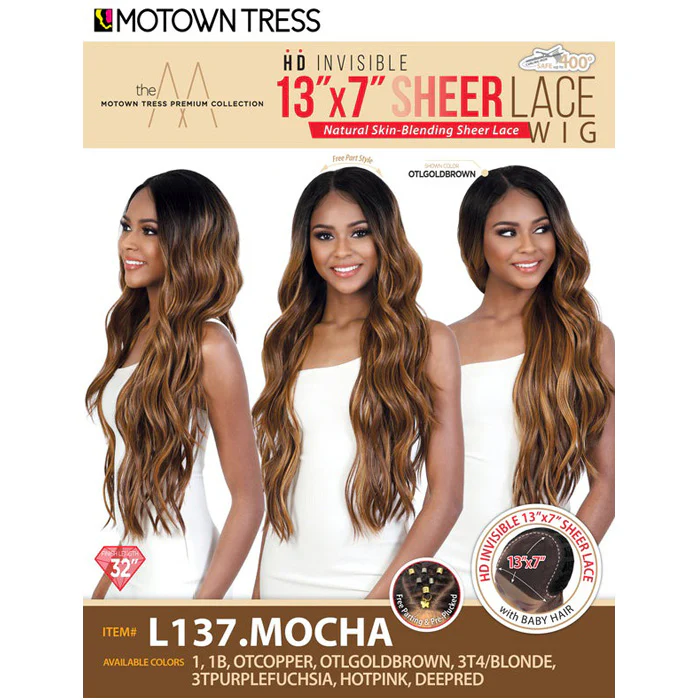 Motown Tress HD Invisible 13x7 Sheer Lace Front Wig - L137.MOCHA - Image 5