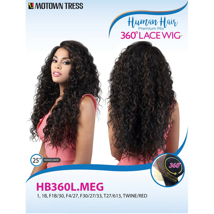 Motown Tress Human Hair Premium Mix 360 Lace Wig - HB360L MEG - Image 7