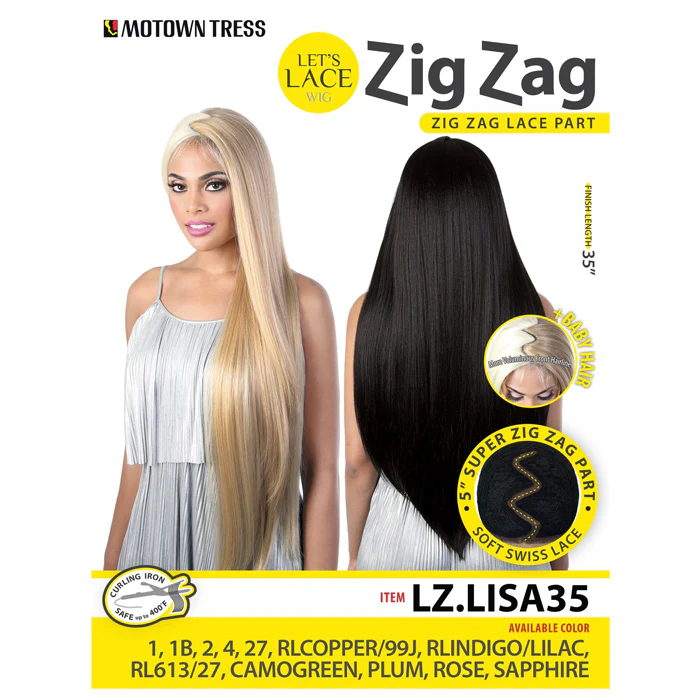 Motown Tress Let's Lace 5" Zig Zag Part Lace Wig - LZ.LISA35 - Image 5