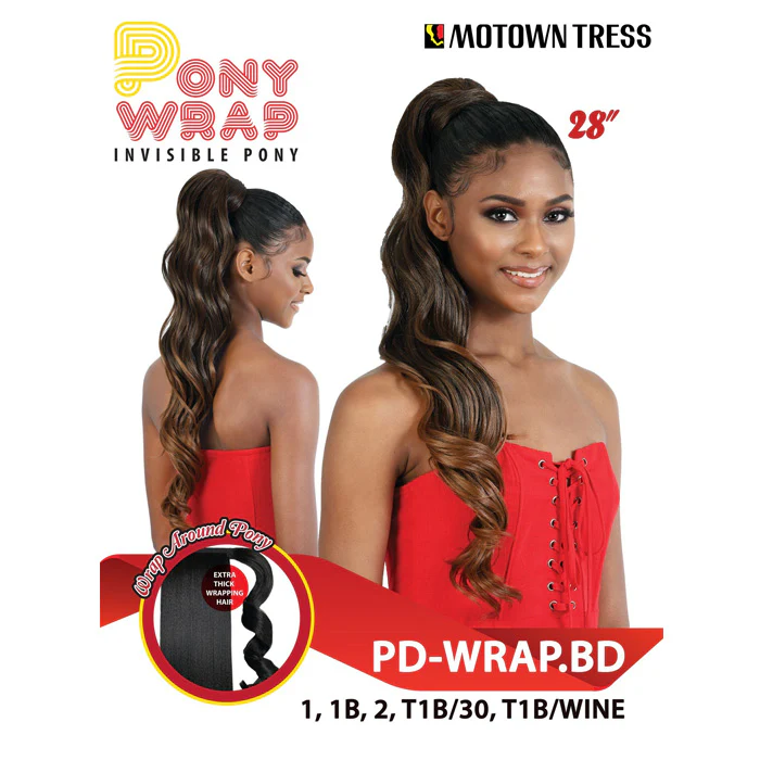 Motown Tress Pony Wrap Invisible - PD-WRAP.BD LOOSE BODY CURL 28" - Image 6