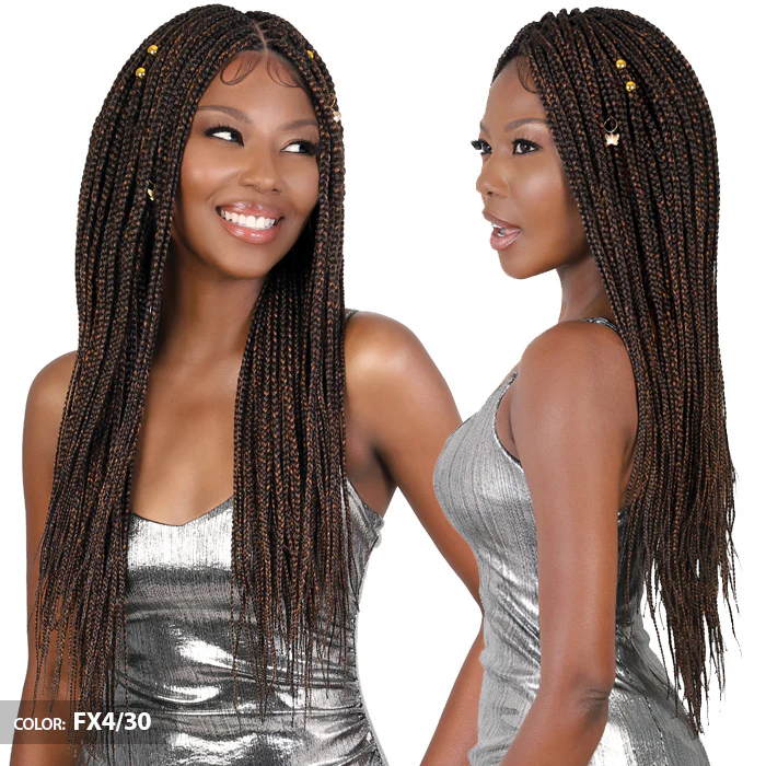Motown Tress Secret Glueless HD Hand-Tied Whole Lace Hand-Braided Wig - LONG BOX BRAID - WLBB.EVE - Image 2