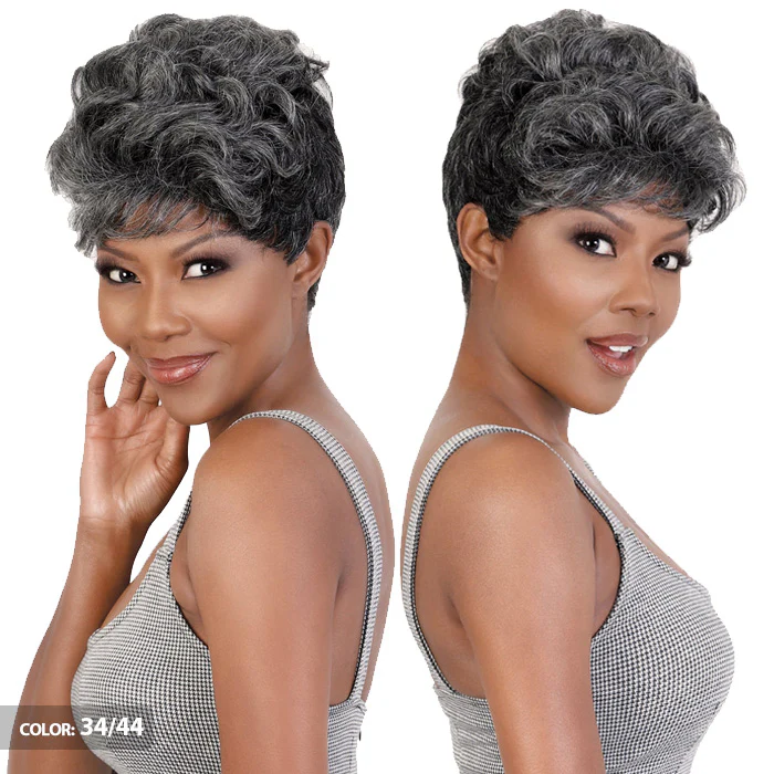 Motown Tress Silver Collection 100% Human Hair Full Wig - SVH.MAKI - Image 3
