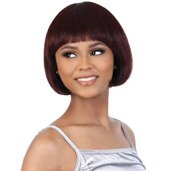 Motown Tress Silver Gray Hair Collection 100% Human Hair Full Wig - SH PERRI
