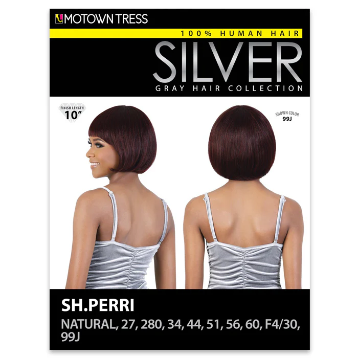 Motown Tress Silver Gray Hair Collection 100% Human Hair Full Wig - SH PERRI - Image 6