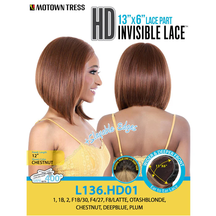 Motown Tress HD Invisible Lace 13x6 Lace Part Front Wig - L136.HD01 - Image 7