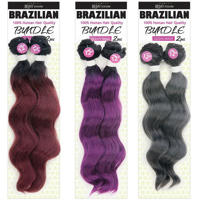 New Born Free Brazilian Premium Remi Touch Bundle Weave - OCEAN WEAVE 2 PCS 10-18" - Image 3
