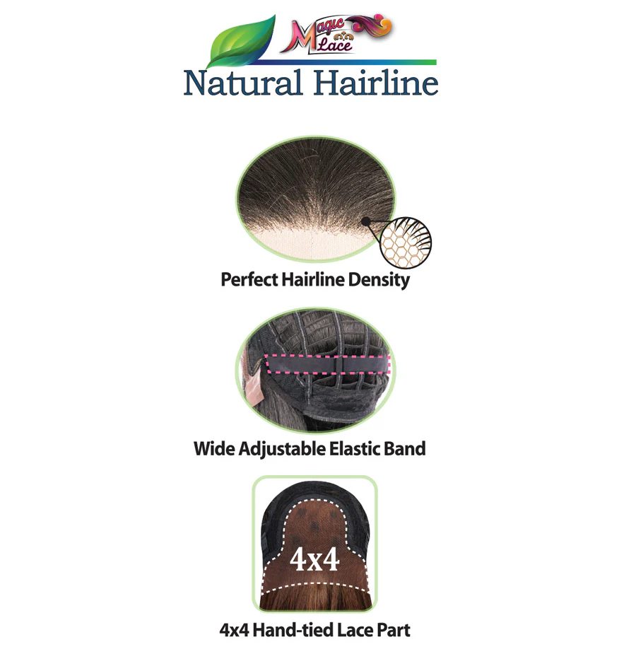 New Born Free Magic Lace 4X4 Natural Hairline Lace Front Wig MLN40 - Image 2