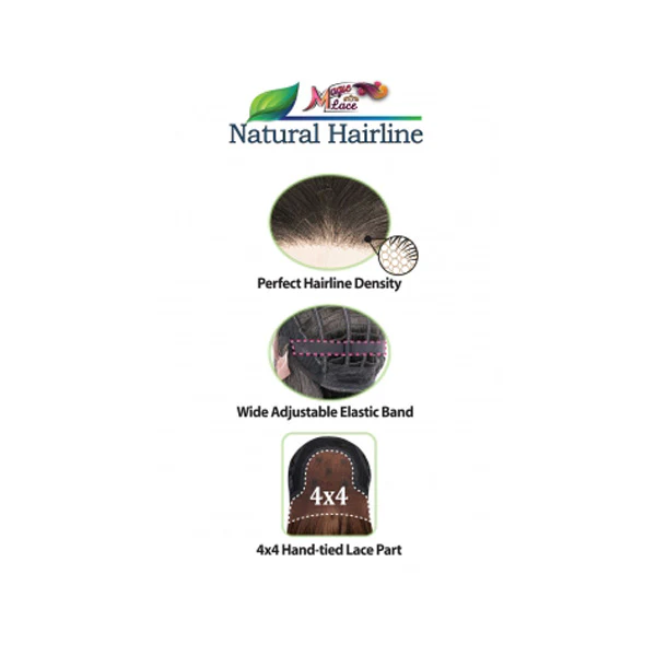 New Born Free Magic Lace Synthetic 4X4 Natural Hairline Lace Front Wig - MLN43 - Image 4