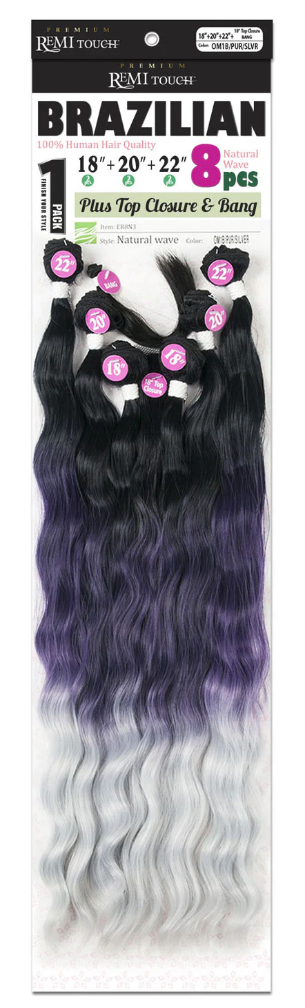 New Born Free Premium Remi Touch 100% Human Hair Weave NATURAL WAVE 8Pcs - Image 3