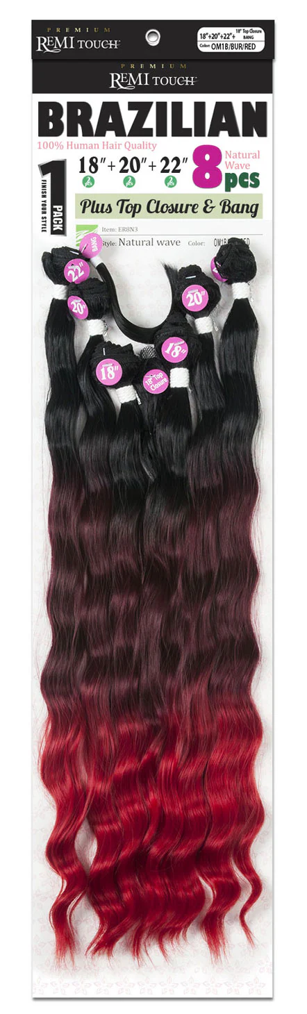New Born Free Premium Remi Touch 100% Human Hair Weave NATURAL WAVE 8Pcs - Image 4