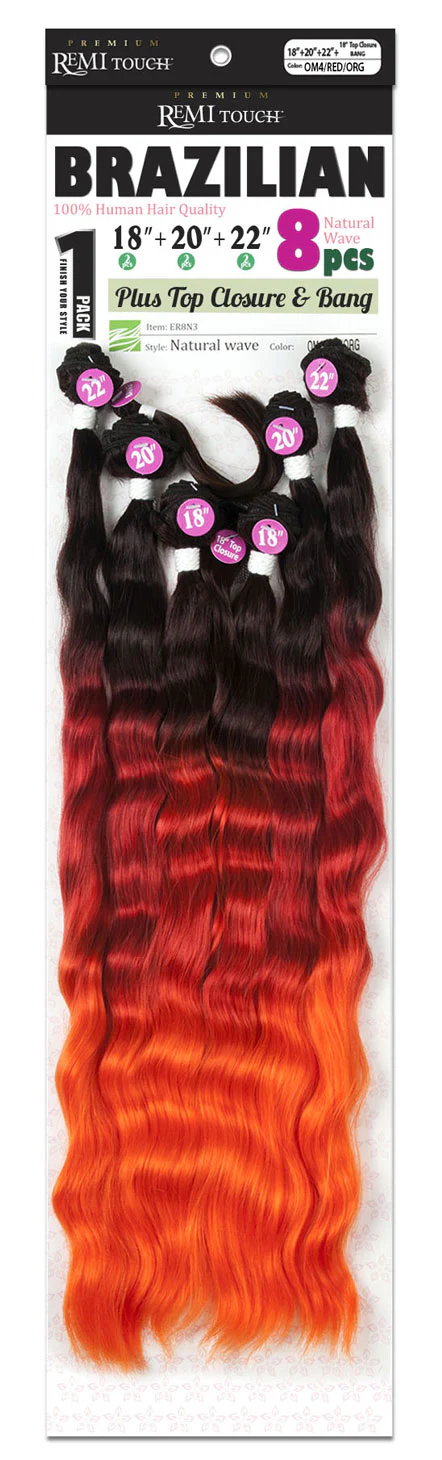 New Born Free Premium Remi Touch 100% Human Hair Weave NATURAL WAVE 8Pcs - Image 5