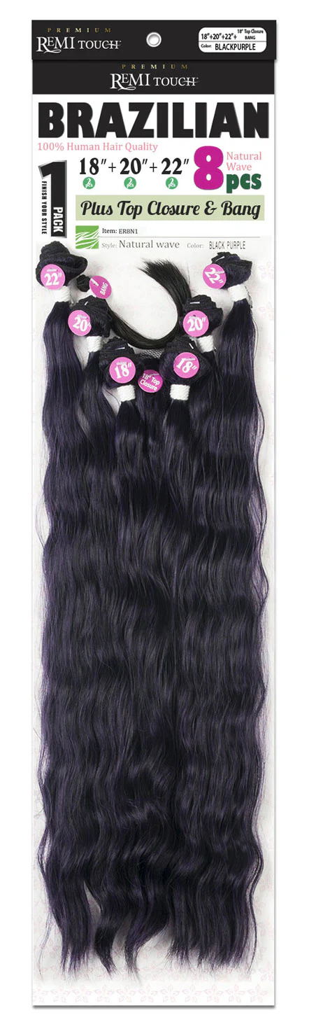 New Born Free Premium Remi Touch 100% Human Hair Weave NATURAL WAVE 8Pcs - Image 6