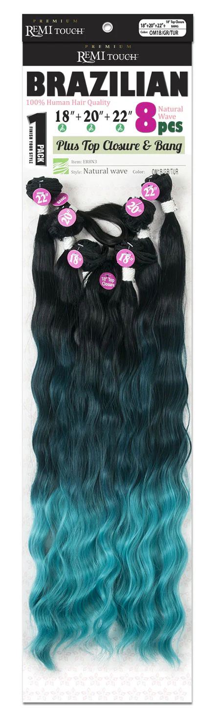 New Born Free Premium Remi Touch 100% Human Hair Weave NATURAL WAVE 8Pcs - Image 7