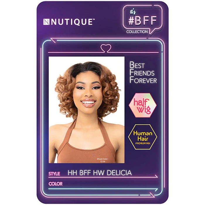Nutique BFF Human Hair Blend Half Wig - DELICIA - Image 4