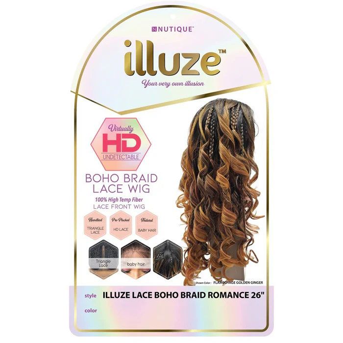 Nutique Illuze Hand-Tied Triangle HD Lace Front Wig - BOHO BRAID ROMANCE 26" - Image 4