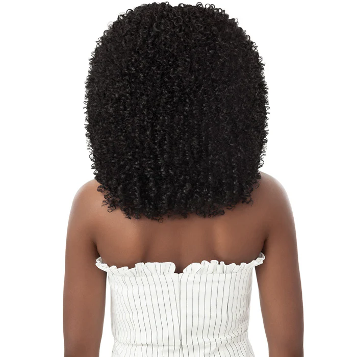 Outre 100% Human Hair Blend U-Part Cap Leave Out Wig - AFRO CURLS 16 - Image 4