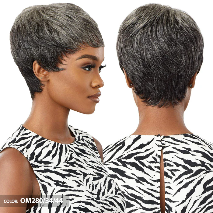 Outre 100% Human Hair Fab & Fly Gray Glamour Full Cap Wig - HH-EDEN - Image 3
