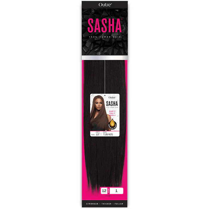 Outre 100% Human Hair Weave - SASHA YAKI 8/10" - Image 2