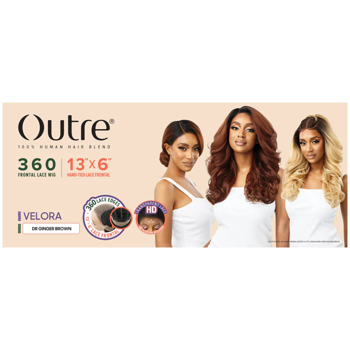 Outre 360 Front Lace 100% Human Hair Blend 13X6 HD Lace Front Wig - VELORA - Image 5