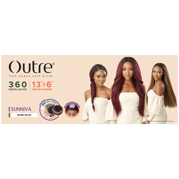 Outre 360 Frontal Lace 100% Human Hair Blend 13X6 HD Lace Front Wig - SUNNIVA - Image 7