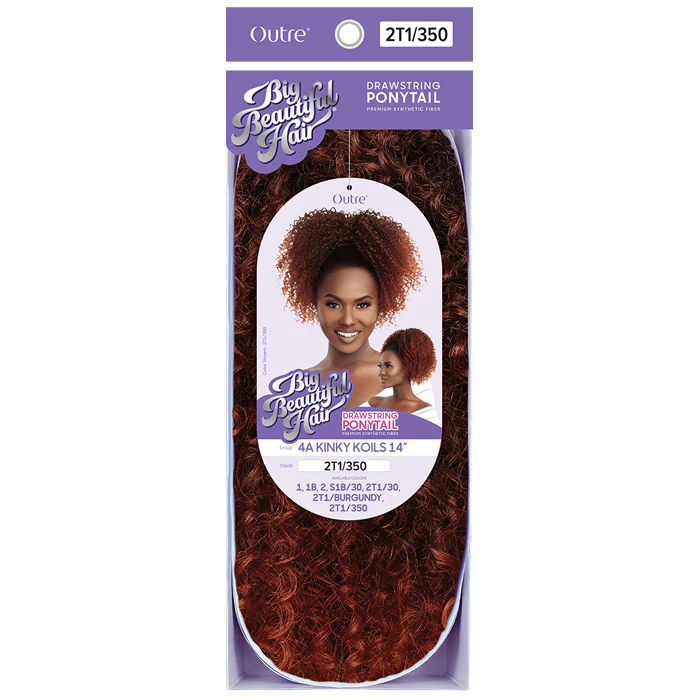 Outre Big Beautiful Hair Drawstring Ponytail 4A KINKY KOILS 14" - Image 4