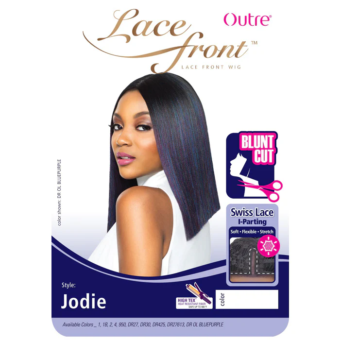 Outre Blunt Cut Swiss Lace Synthetic I-Parting Lace Front Wig JODIE - Image 2
