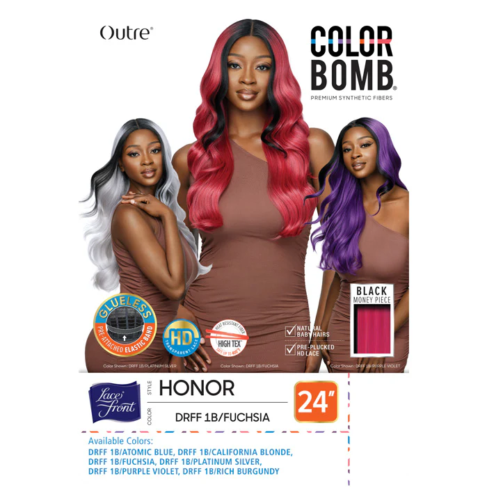 Outre Color Bomb Glueless 5" Deep HD Lace Front Wig - HONOR - Image 6